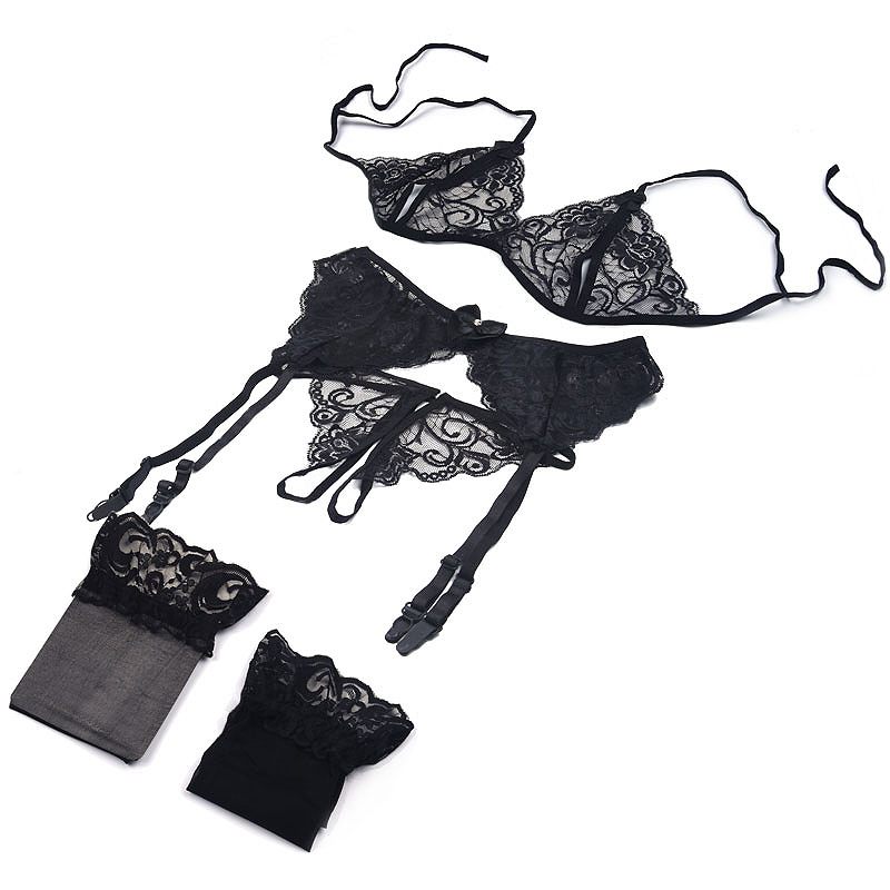 1 Set Women's Lace Lingerie, S – обзор и цена Sheer Mesh Bra