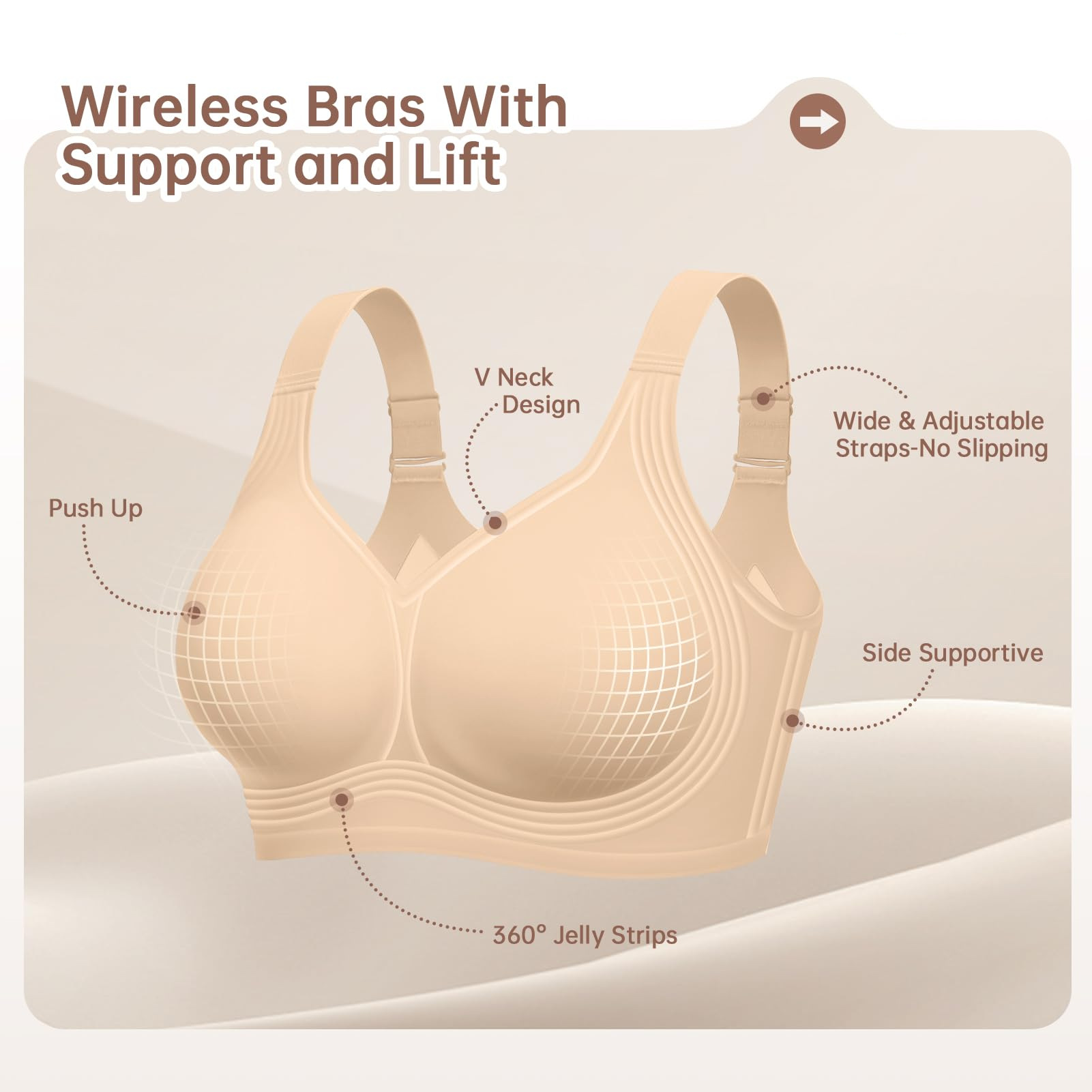 Plus Size Wireless Bra for Wom – обзор и цена Full Coverage Bra