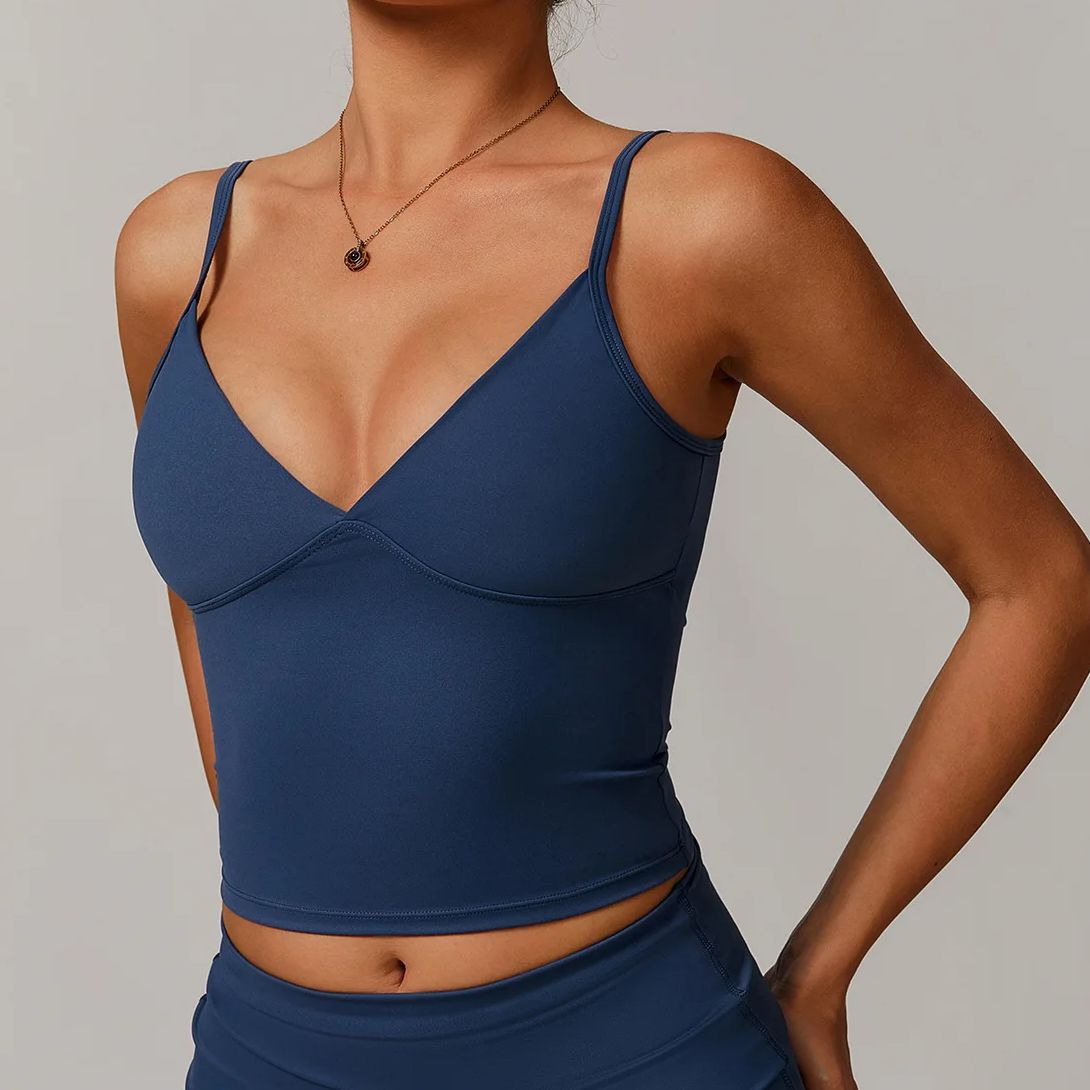 Breathable Sports Bra Fitness  – обзор и цена Plunge Bra Push Up