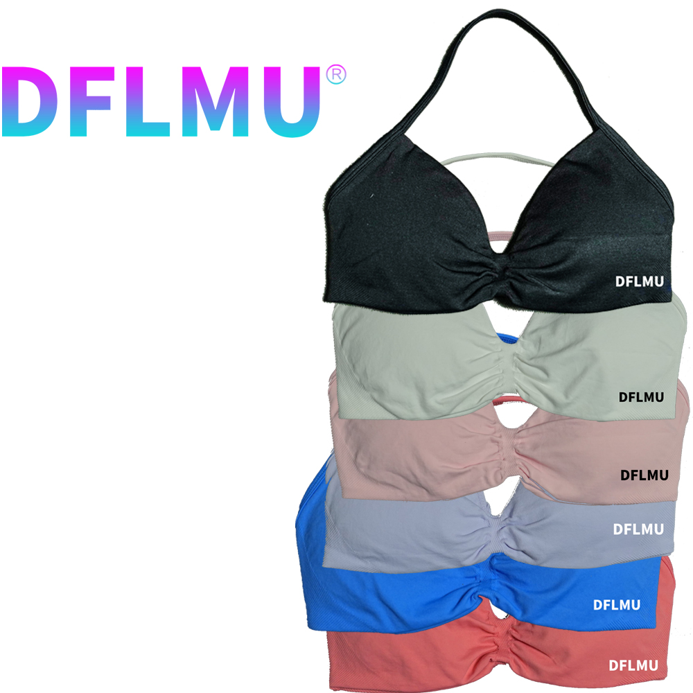 DFLMU Women Halter Sports Bra  – обзор и цена Plunge Bra Push Up