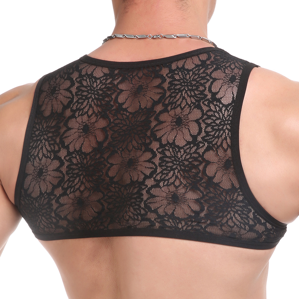 Sexy Mens Lace Sheer Crop Tops – обзор и цена Sheer Bra Lace