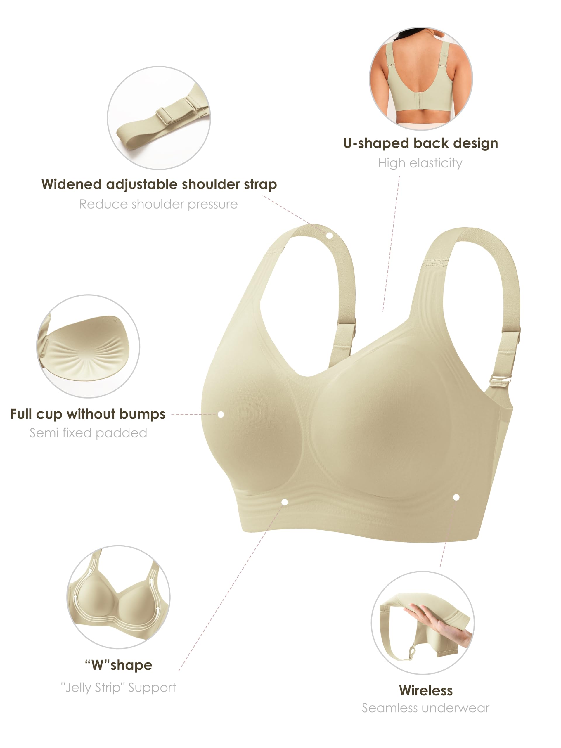 Women Wirefree Bras for Women  – обзор и цена Underwire Bra Padded