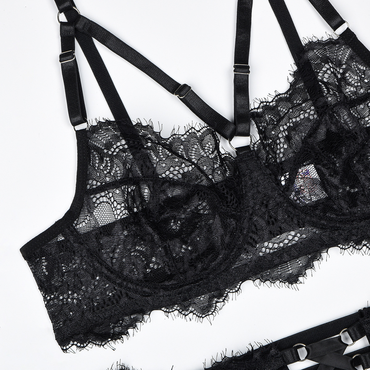 6pcs Sexy Lingerie Shaping Und – обзор и цена Sheer Mesh Bra
