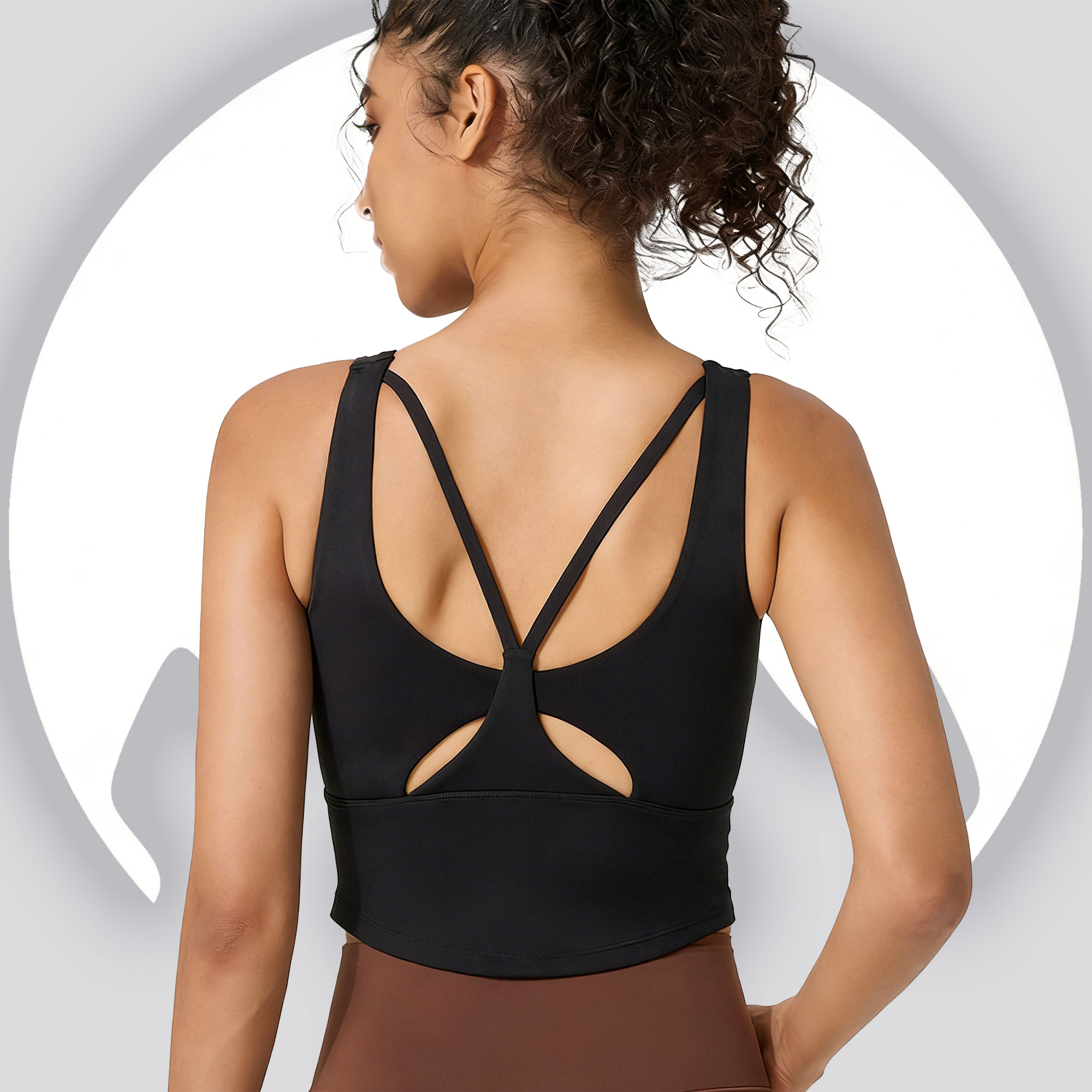 Women's Fixed Cup Yoga Sports  – обзор и цена Sports Bra Racerback
