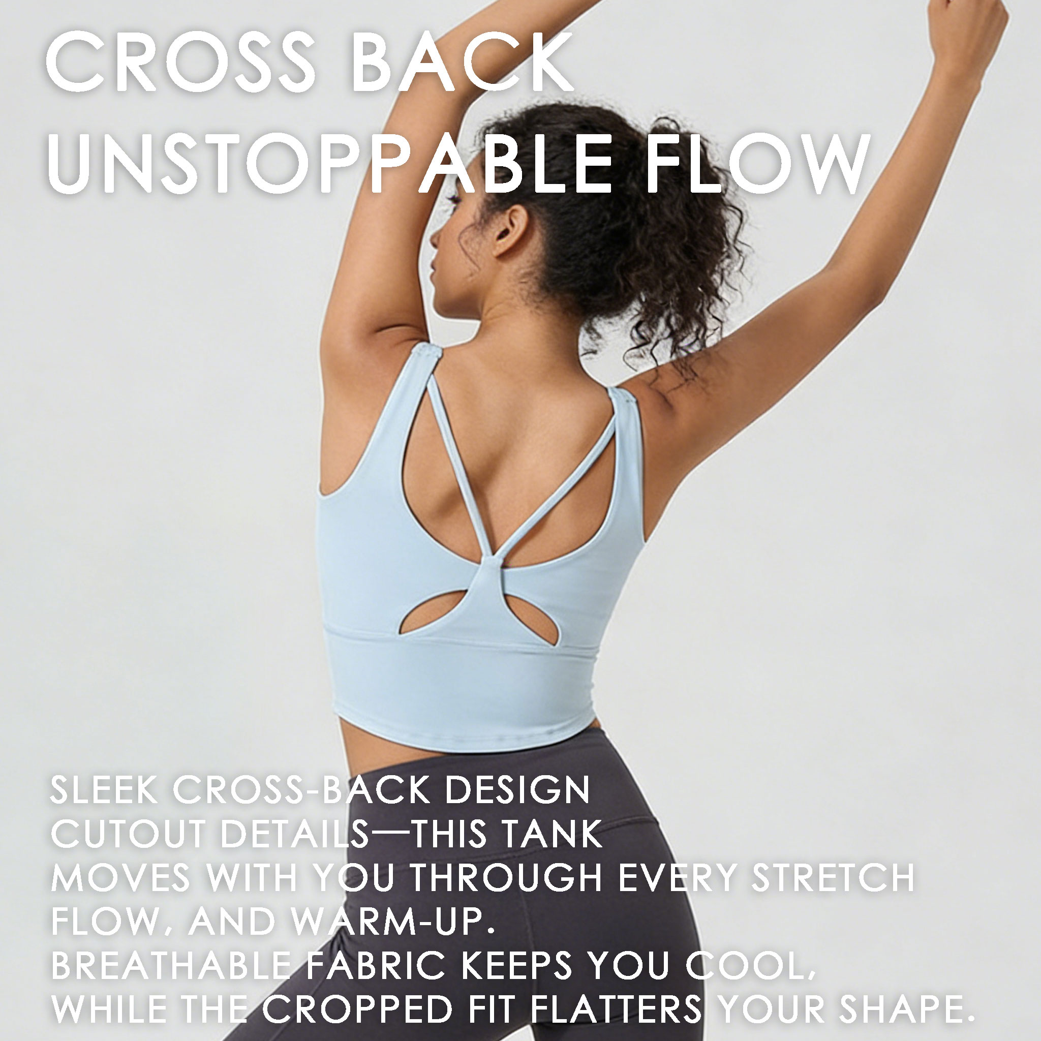 Women's Fixed Cup Yoga Sports  – обзор и цена Sports Bra Racerback