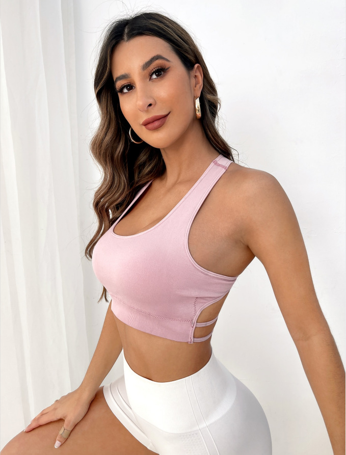 Breathable Sports Bra Fitness  – обзор и цена Plunge Bra Push Up