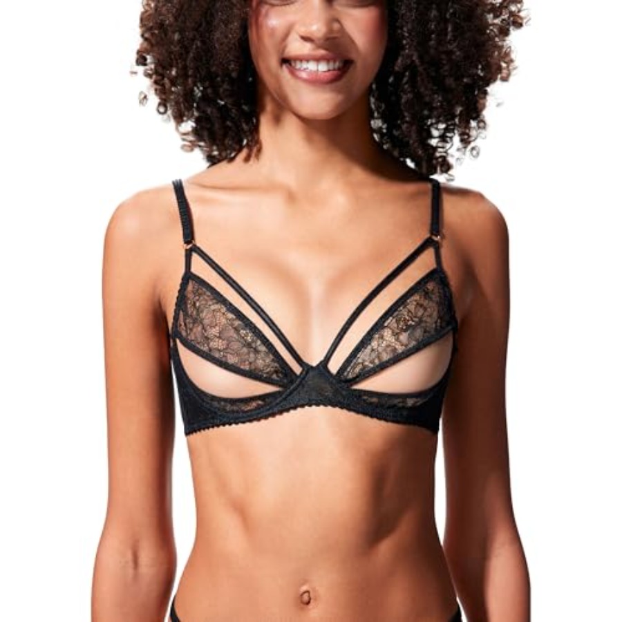 Faye Women's Sexy Lace Bra, Ba – обзор и цена Demi Bra Balconette