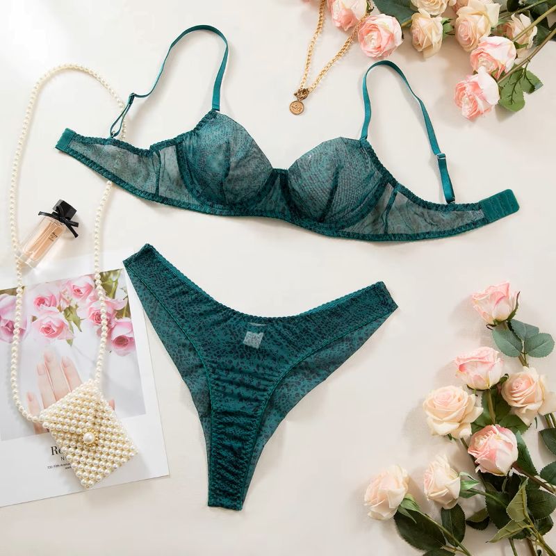 2pcs/Set Woman Lingerie Gather – обзор и цена Sheer Mesh Bra