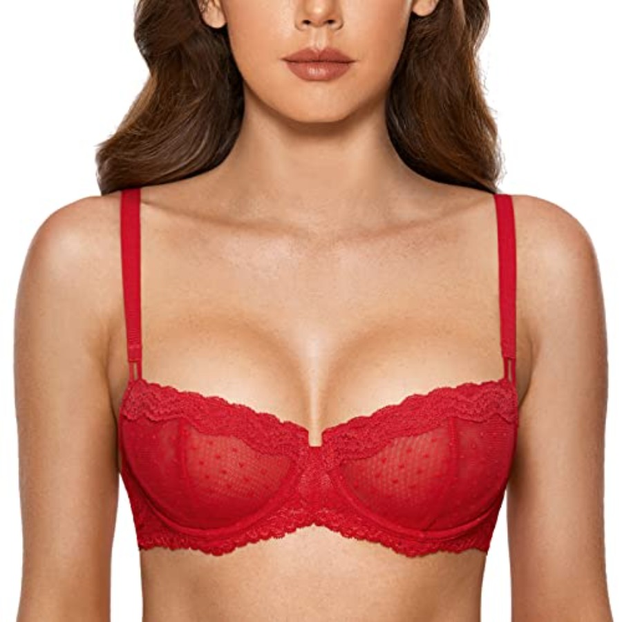 DOBREVA Women's Sexy Lace Bra  – обзор и цена Demi Bra Balconette