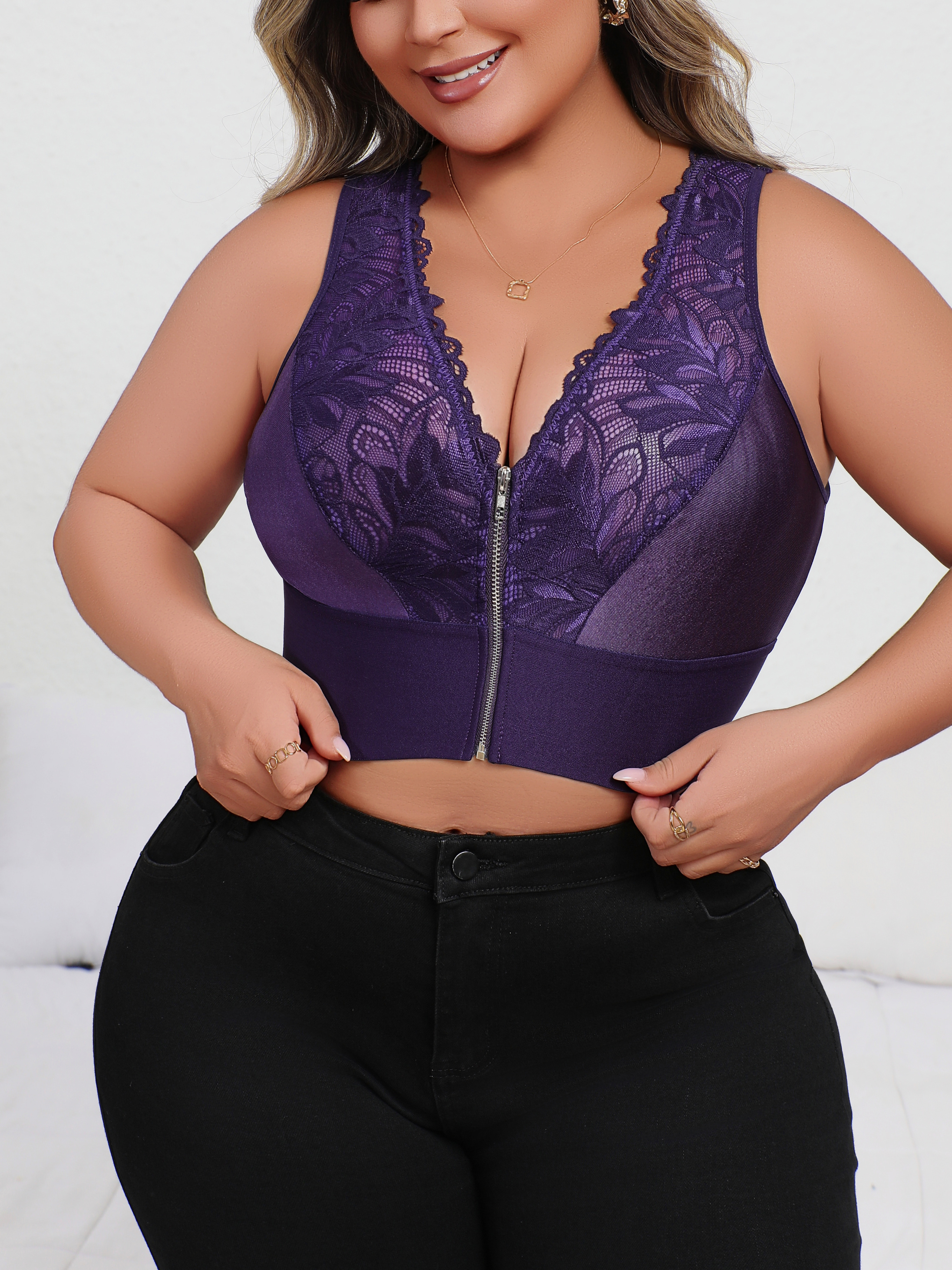 New Arrival Plus Size Sexy Pur – обзор и цена Plunge Bra Push Up