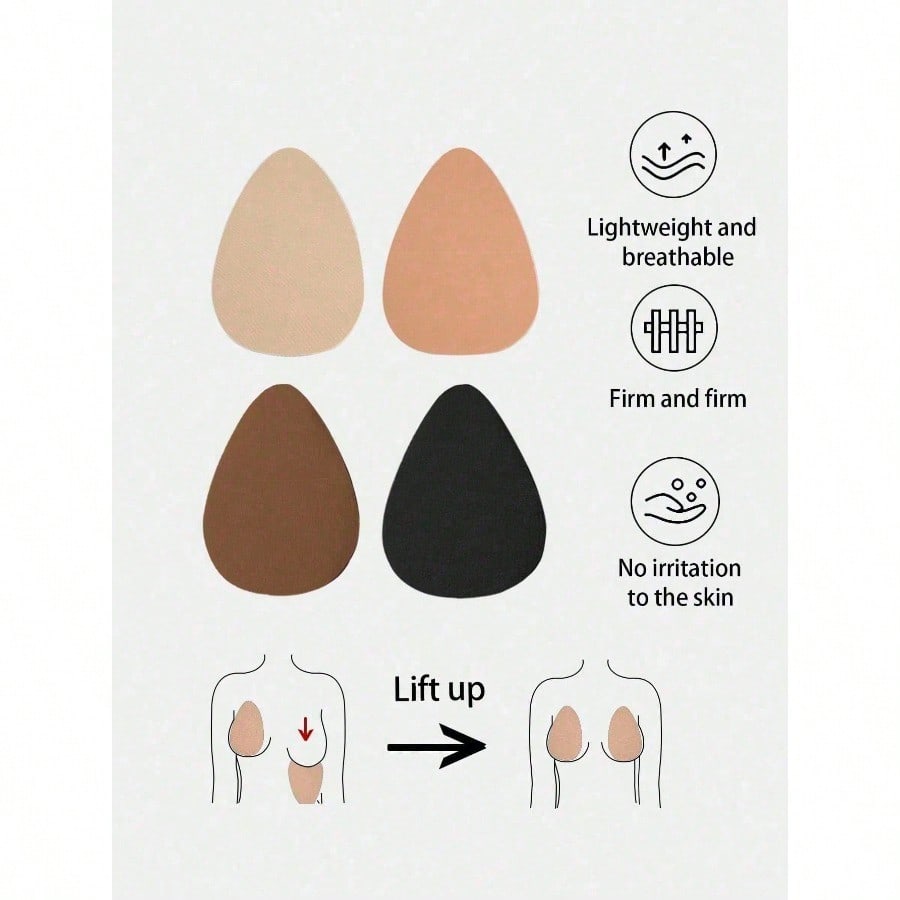 4pcs Plus Size Invisible Lift  – обзор и цена Strapless Bra Adhesive